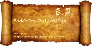 Bodócs Polixéna névjegykártya